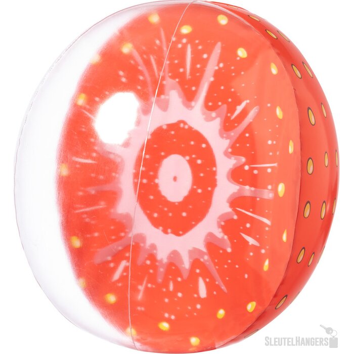 Strandbal met fruitdecoratie (Ø 28 cm) Rood