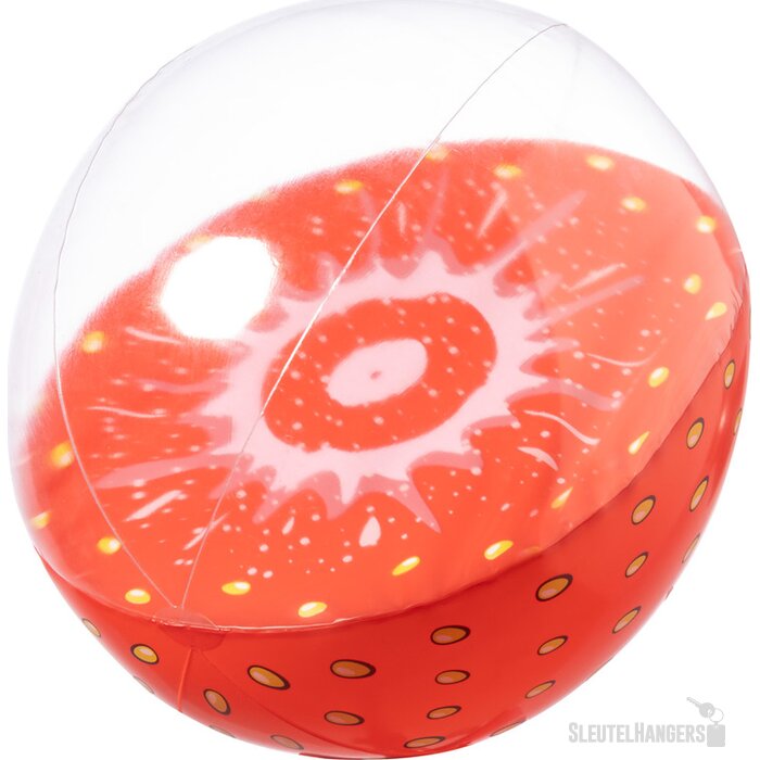 Strandbal met fruitdecoratie (Ø 28 cm) Rood