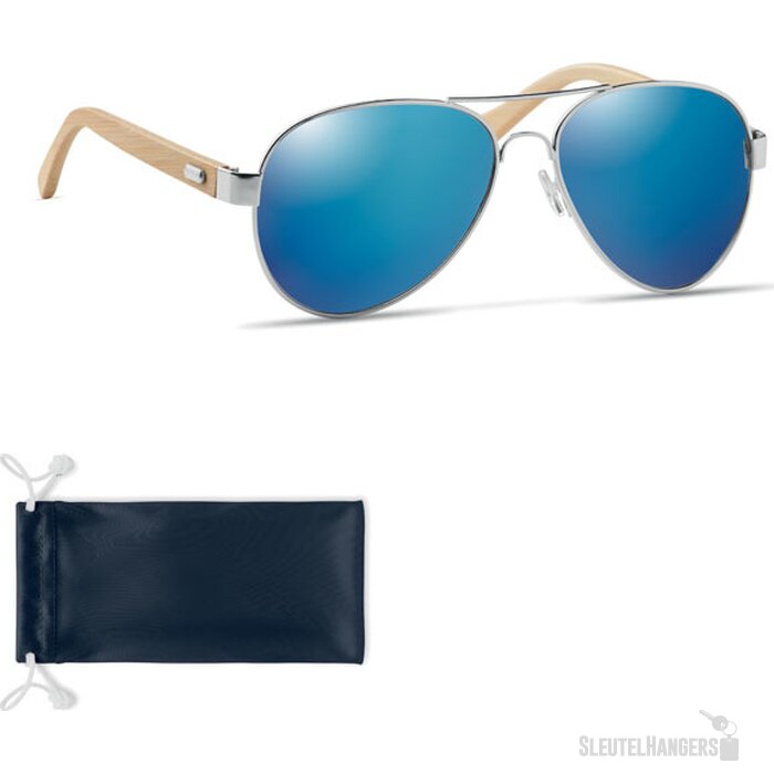 Pilotenbril met hoesje Blauw