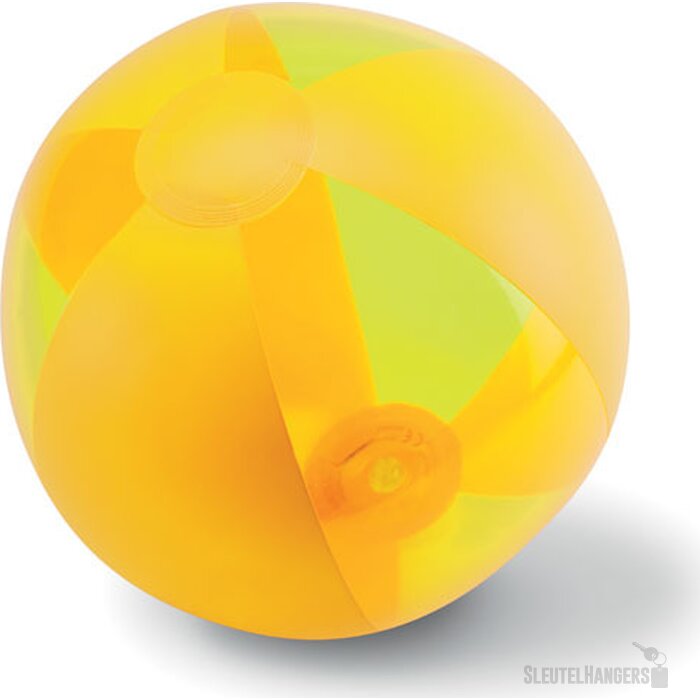 Strandbal met transparante vlakken (Ø 24 cm) Geel