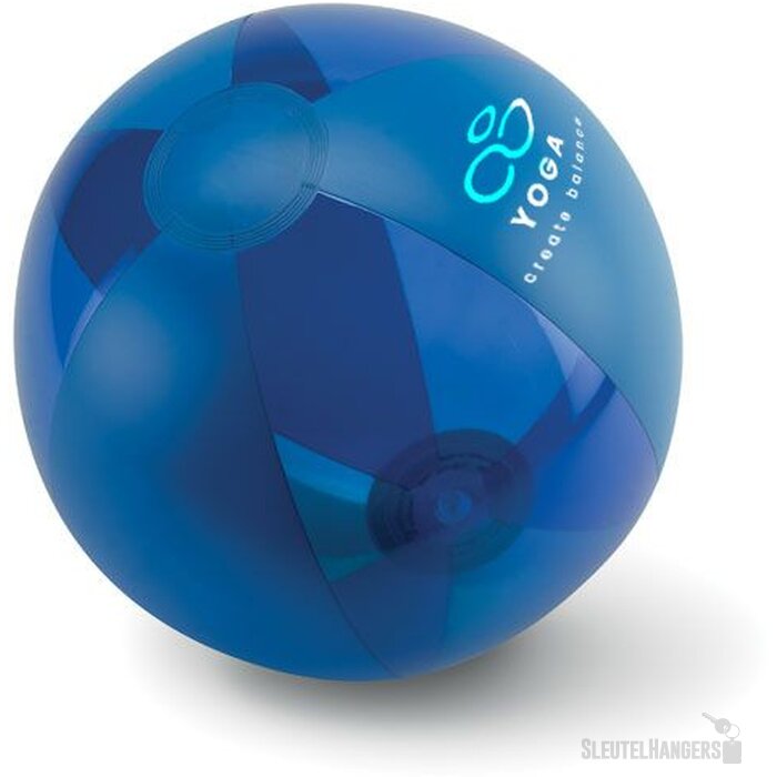 Strandbal met transparante vlakken (Ø 24 cm) Blauw