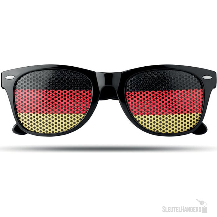 Pinhole zonnebril met vlag Geel