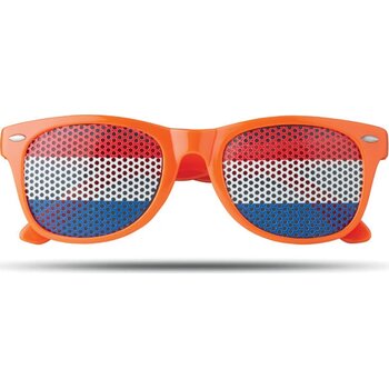 Pinhole zonnebril met vlag Oranje Pinhole zonnebril met vlag Oranje