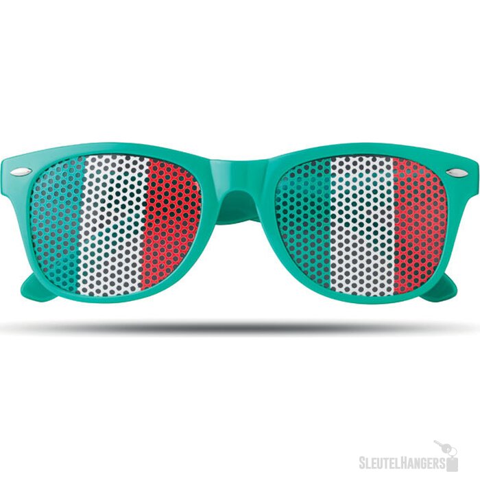 Pinhole zonnebril met vlag Groen