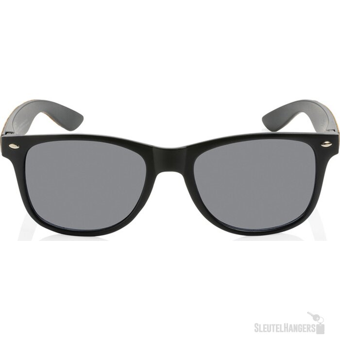 GRS zonnebril van gerecycled pc-plastic met kurk zwart