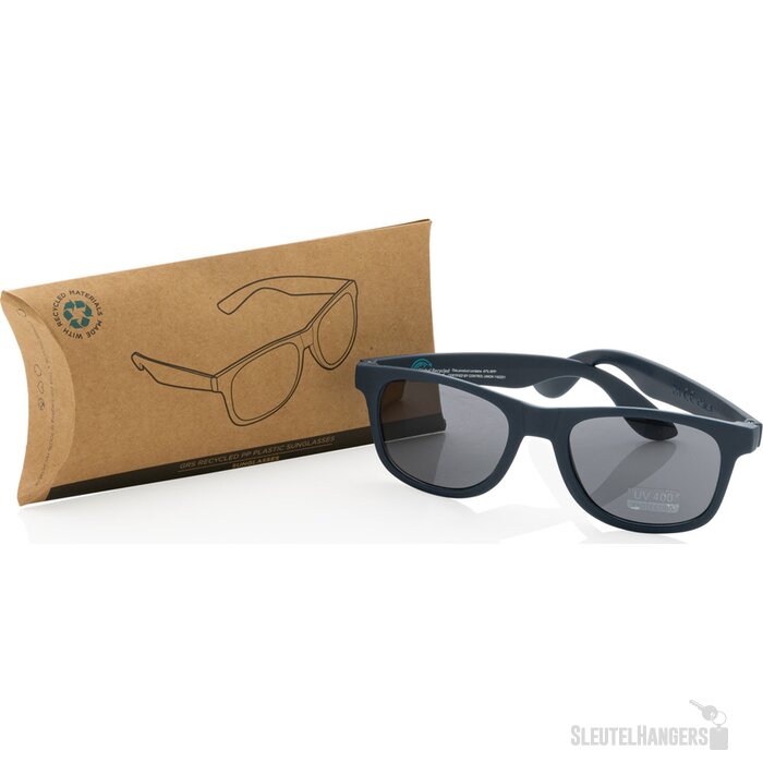 GRS zonnebril van gerecycled PP-plastic donkerblauw
