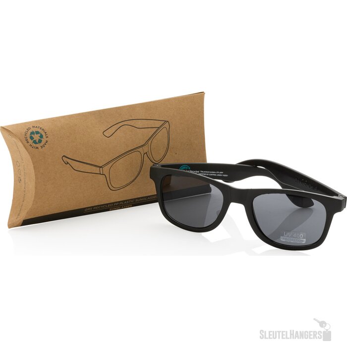 GRS zonnebril van gerecycled PP-plastic zwart