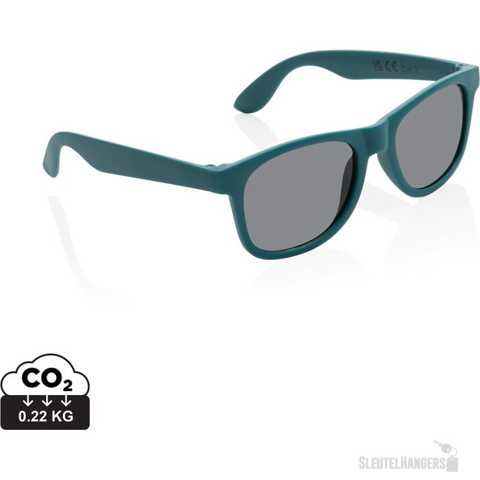 GRS zonnebril van gerecycled PP-plastic turquoise