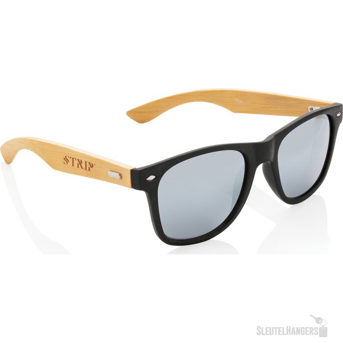 Bamboe en RCS zonnebril van gerecycled plastic zwart