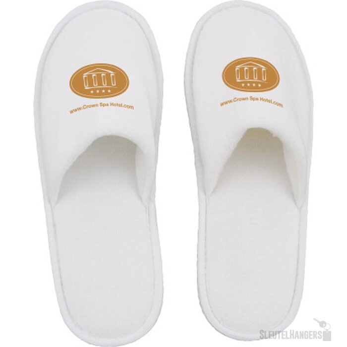 Hotel slippers met dichte teen Wit
