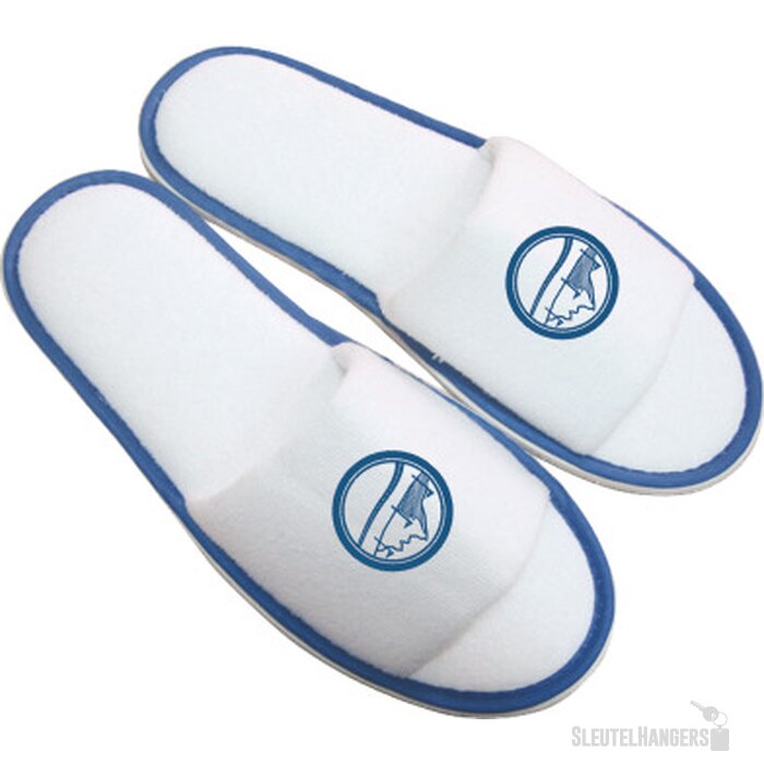 Hotel slippers met open teen Blauw