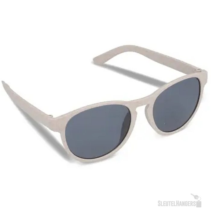 Eco zonnebril met hip design Beige