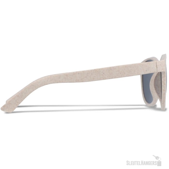 Eco zonnebril met hip design Beige