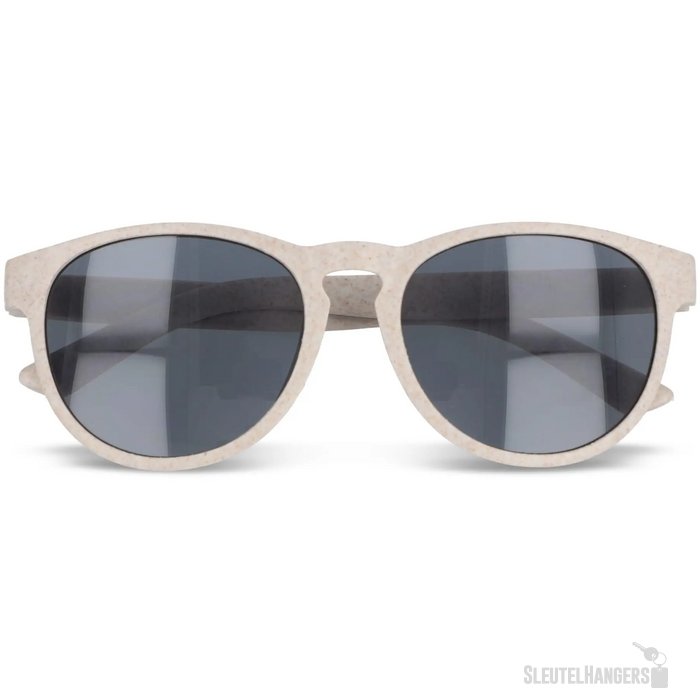 Eco zonnebril met hip design Beige