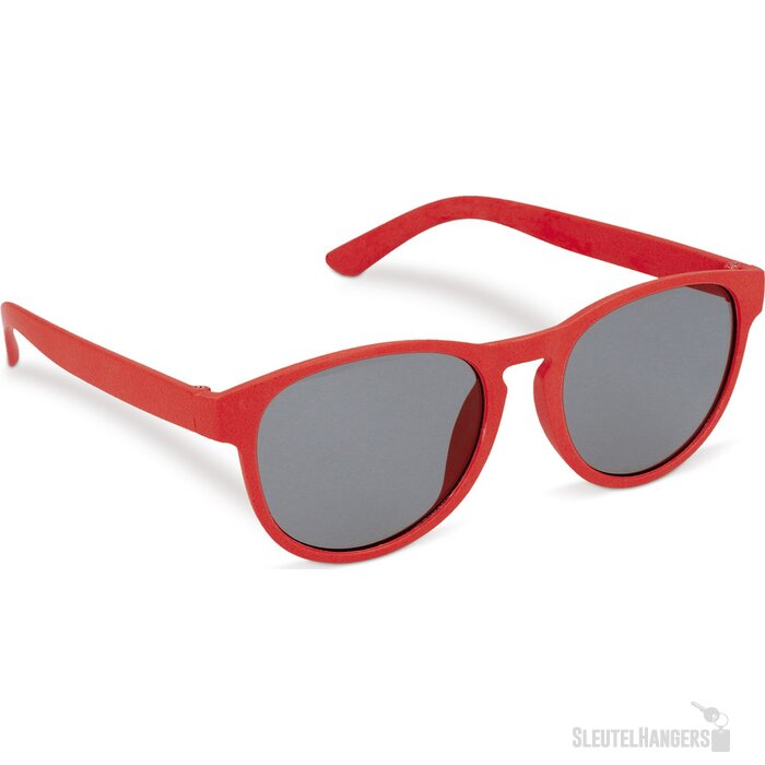 Eco zonnebril met hip design Rood