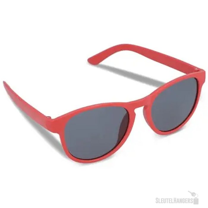 Eco zonnebril met hip design Rood