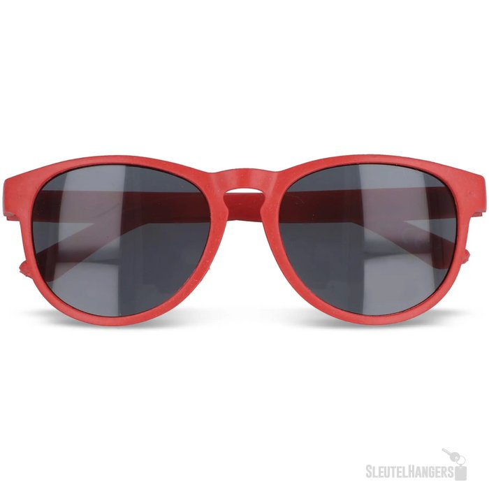 Eco zonnebril met hip design Rood