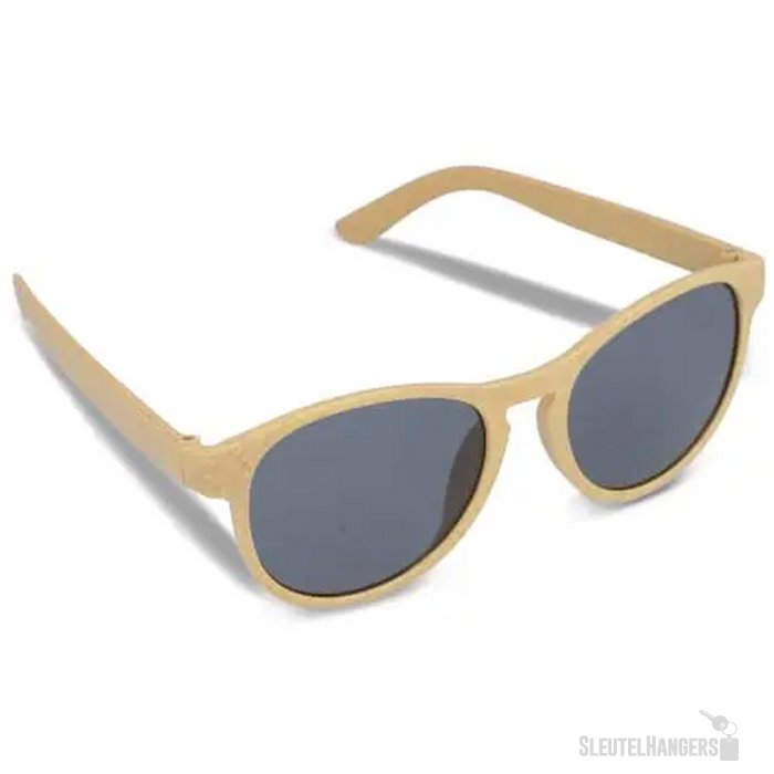 Eco zonnebril met hip design Geel