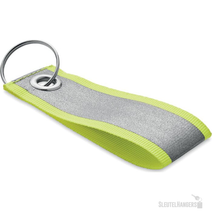 Reflecterende sleutelhanger Reflekey neon geel