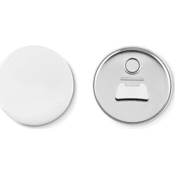 Koelkastmagneet en flesopener Pin opener mat zilver