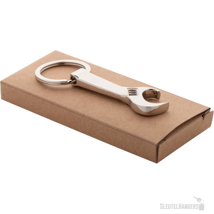 Sleutelhanger Moersleutel Met Opener Zilver