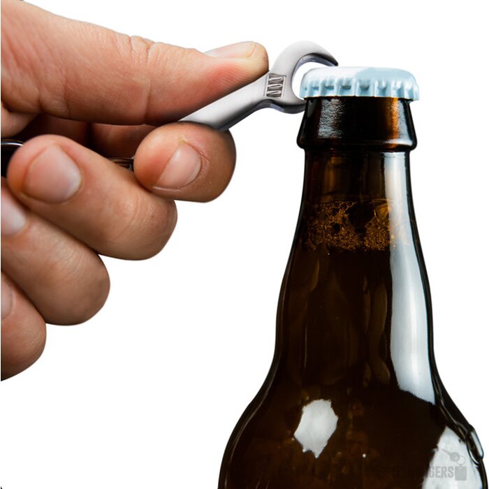 Sleutelhanger Moersleutel Met Opener Zilver