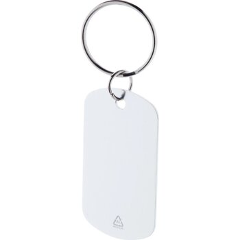 Gerecyclede Aluminium Sleutelhanger Zilver Gerecyclede Aluminium Sleutelhanger Zilver