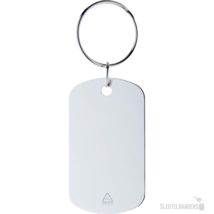Gerecyclede Aluminium Sleutelhanger Zilver