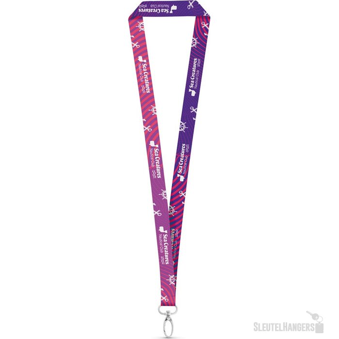 Manila Sublimatie Lanyard Van Polyester Met Karabijnhaak Wit