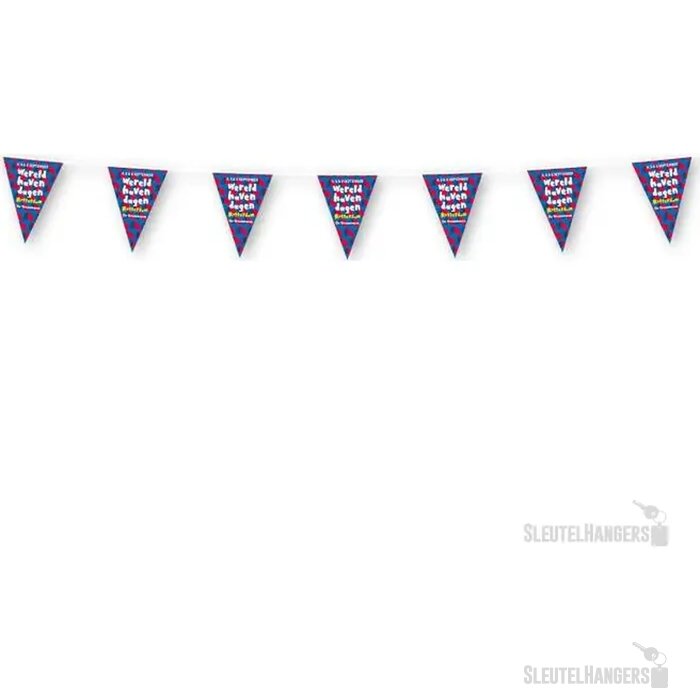 Papieren wimpellijn met puntvlaggetjes