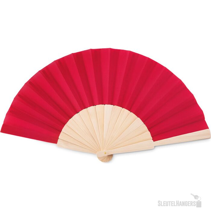 Houten waaier Rood