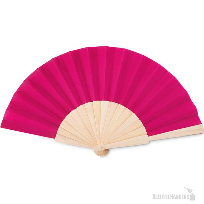 Houten waaier Fuchsia