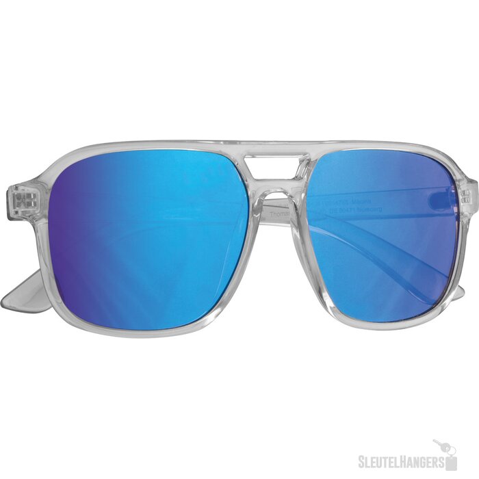 Trendy zonnebril met gekleurde lenzen Blauw