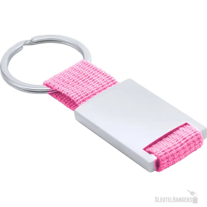 Sleutelhanger Met Polyester Koord Roze