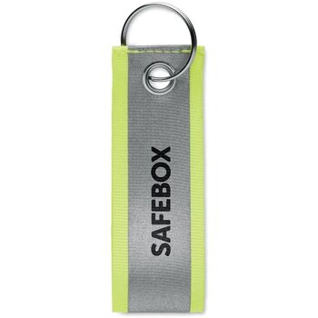 Reflecterende Polyester Sleutelhanger Geel Reflecterende Polyester Sleutelhanger Geel