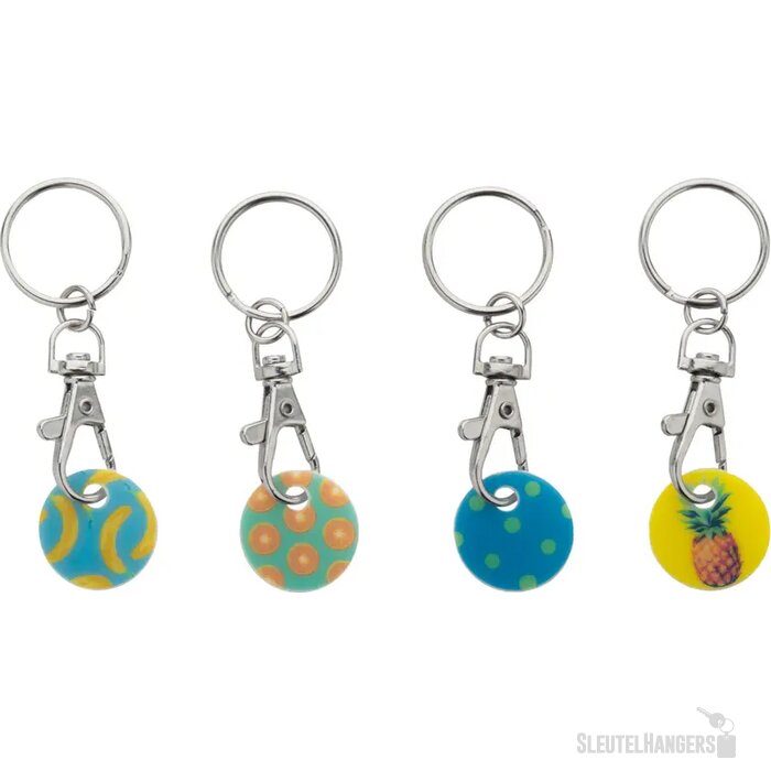 Plastic Winkelwagenmuntje Wit