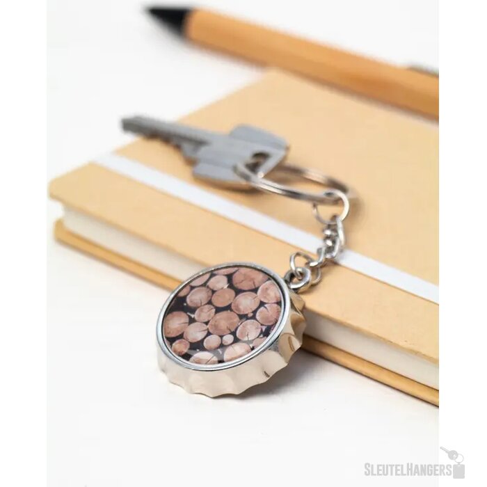 Kroonkurk Sleutelhanger Met Opener Zilver