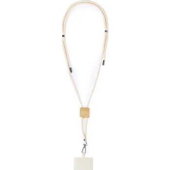 Keycord Met Mobiele Houder Naturel Keycord Met Mobiele Houder Naturel