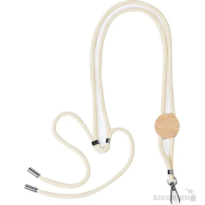 Keycord Met Mobiele Houder Naturel