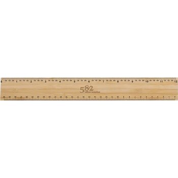 Extra dikke dubbelzijdige bamboe liniaal (30 cm) Bruin Extra dikke dubbelzijdige bamboe liniaal (30 cm) Bruin