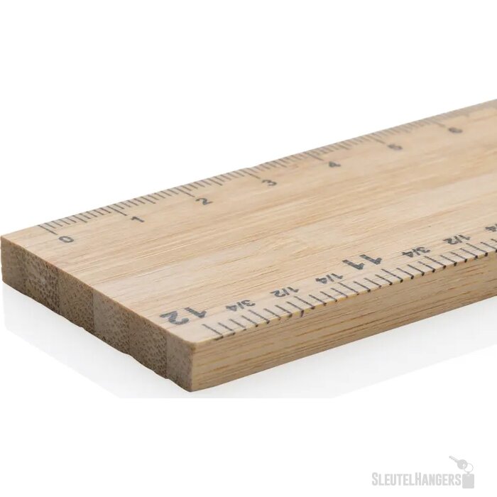 Extra dikke dubbelzijdige bamboe liniaal (30 cm) Bruin