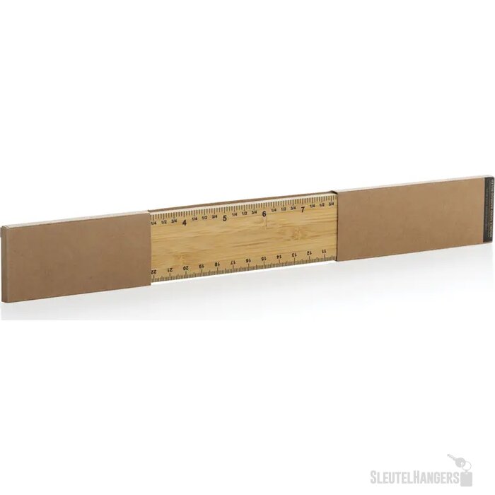 Extra dikke dubbelzijdige bamboe liniaal (30 cm) Bruin