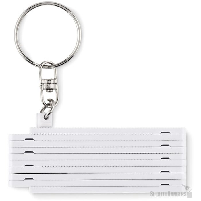 Duimstok sleutelhanger 50cm Fuster wit