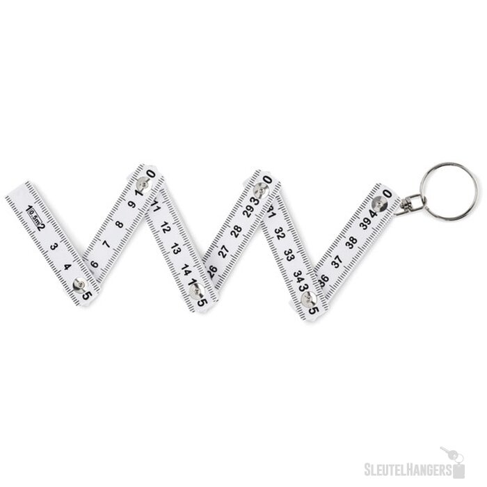 Duimstok sleutelhanger 50cm Fuster wit