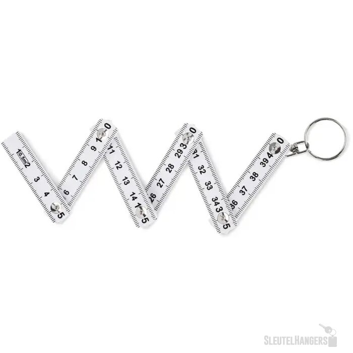 Duimstok sleutelhanger 50cm Fuster wit