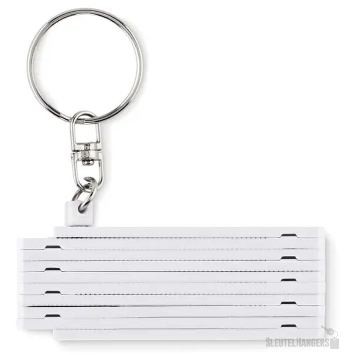 Duimstok sleutelhanger 50cm Fuster wit