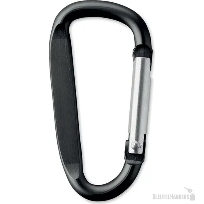 Aluminium karabijnhaak sleutelhanger Zwart