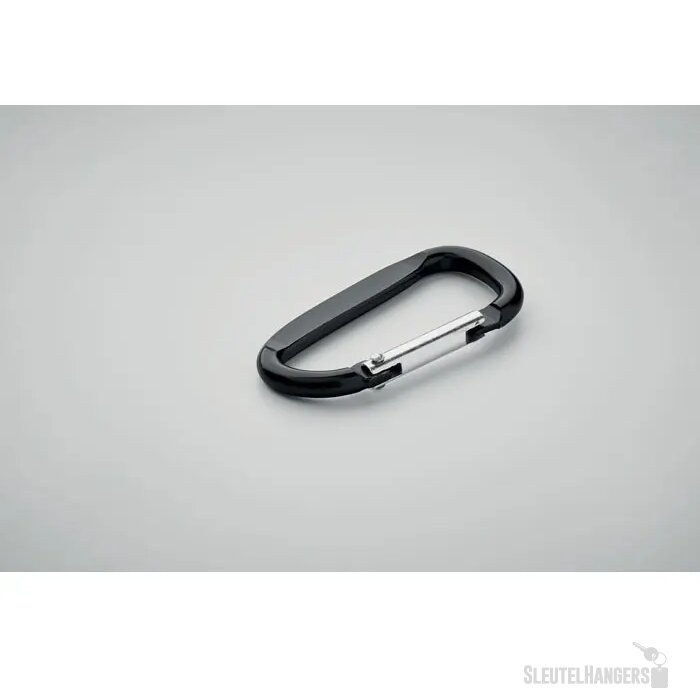 Aluminium karabijnhaak sleutelhanger Zwart