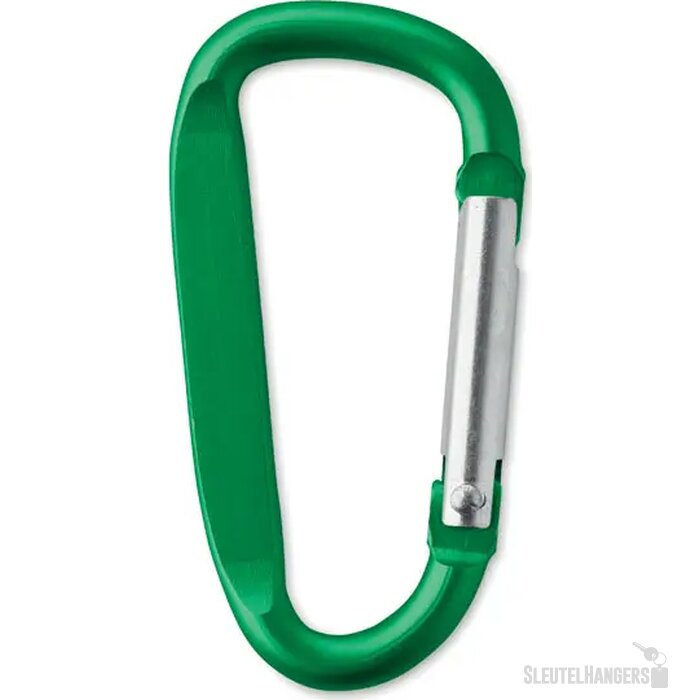 Aluminium karabijnhaak sleutelhanger Groen