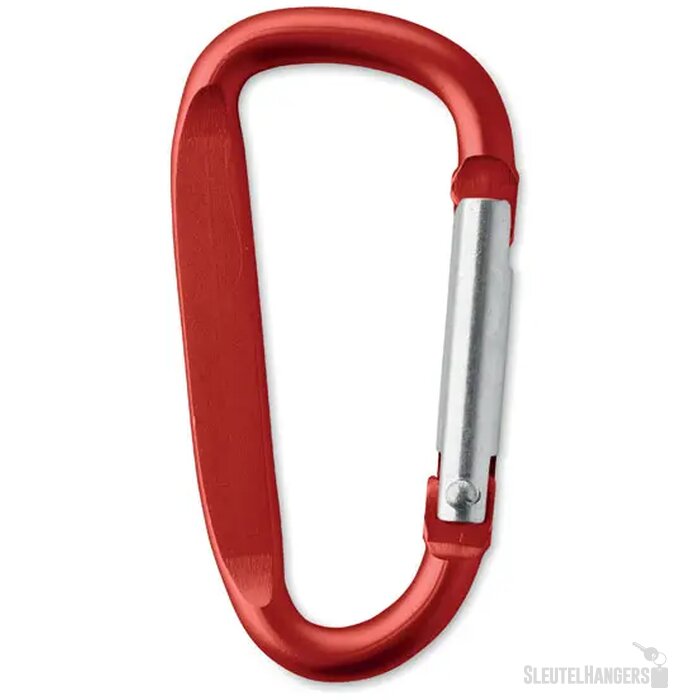 Aluminium karabijnhaak sleutelhanger Rood